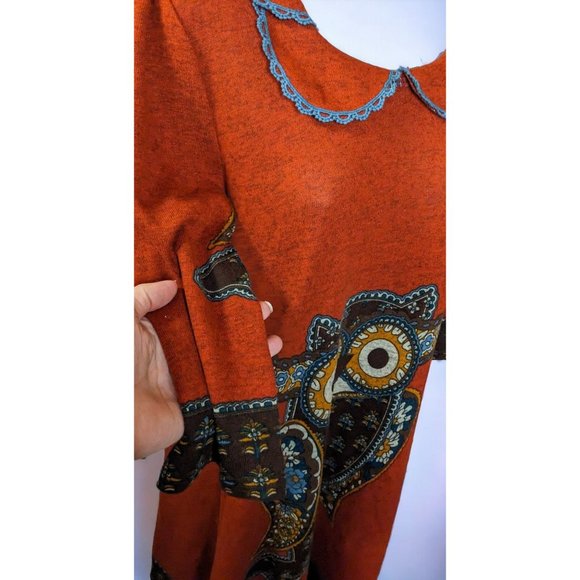 Just Funky Rustic Cottagecore Owl Dress - Picture 4 of 12